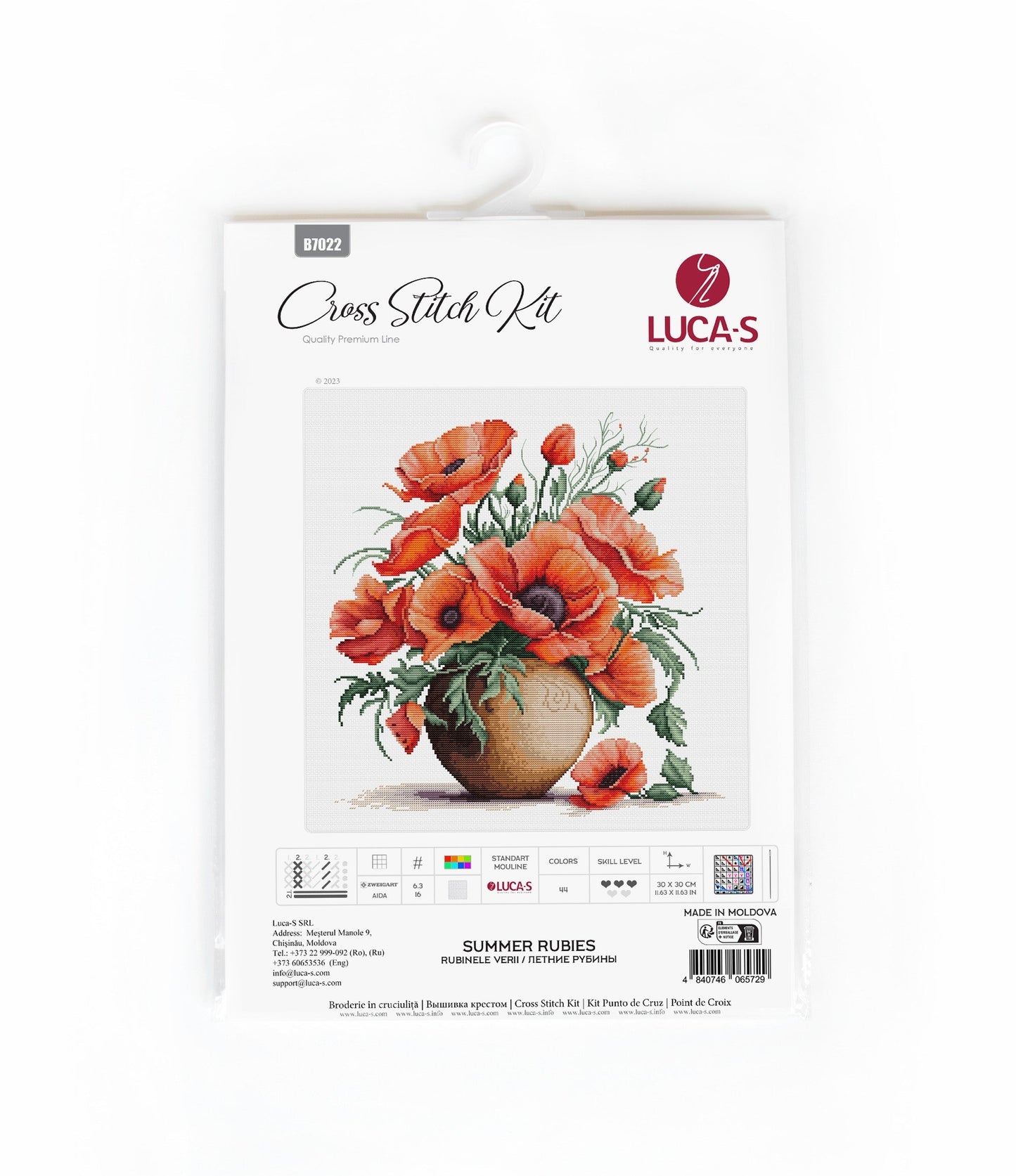 Cross stitch kit Luca-S - B7022 Summer Rubies