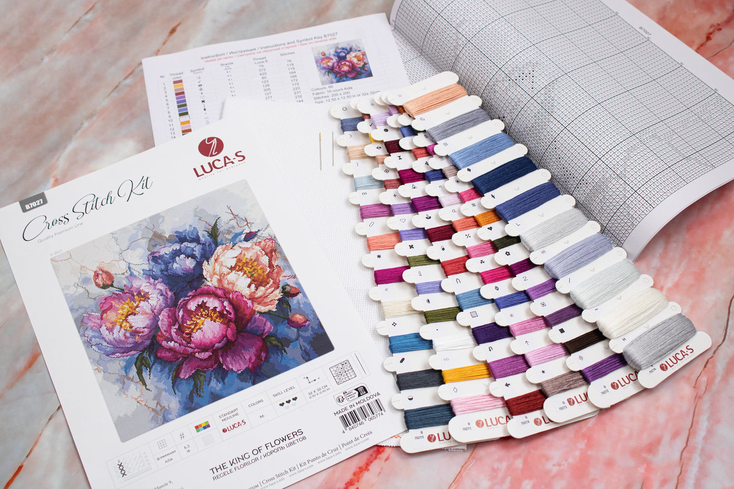 Cross stitch kit Luca-S - King of Flowers, B7027
