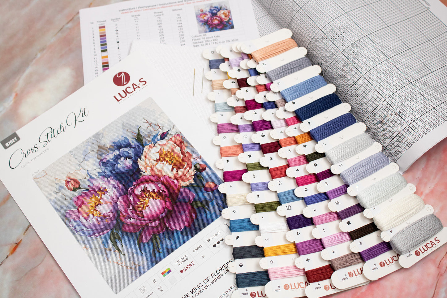 Cross stitch kit Luca-S - King of Flowers, B7027