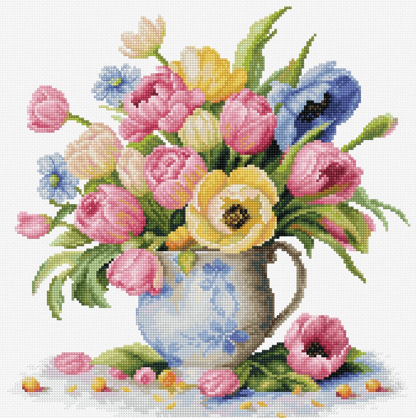 Cross stitch kit Luca-S - Tulip Bouquet, B7034