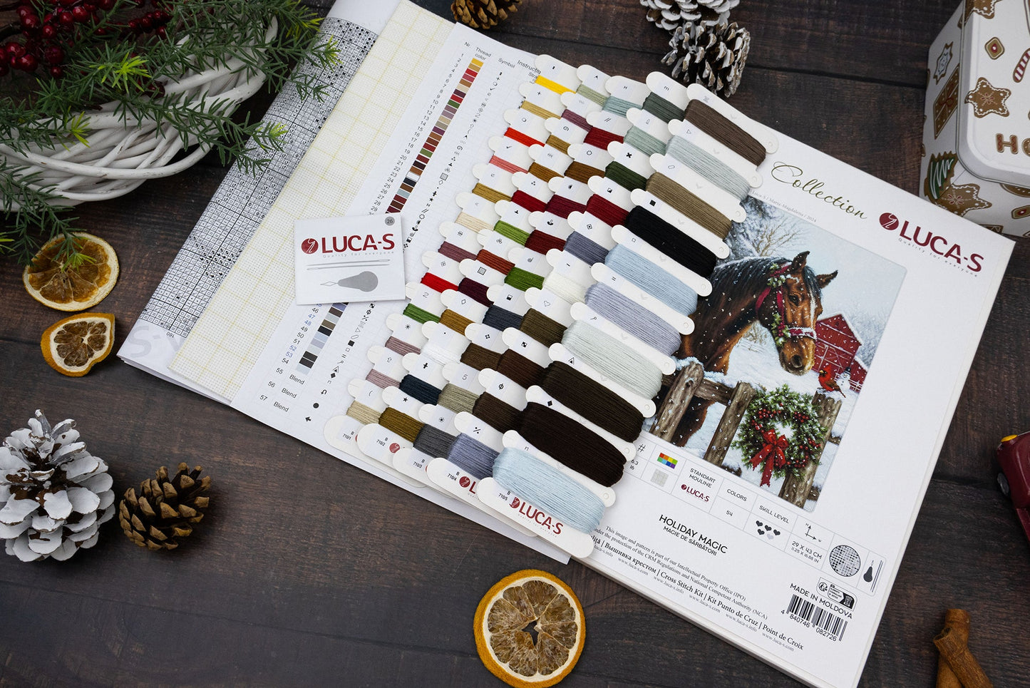Cross stitch kit Luca-S GOLD - Holiday Magic, B710