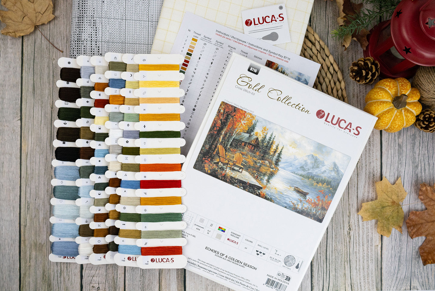 Set de brodat în cruciuliță Luca-S GOLD - Ecouri ale unui Sezon Auriu, B716