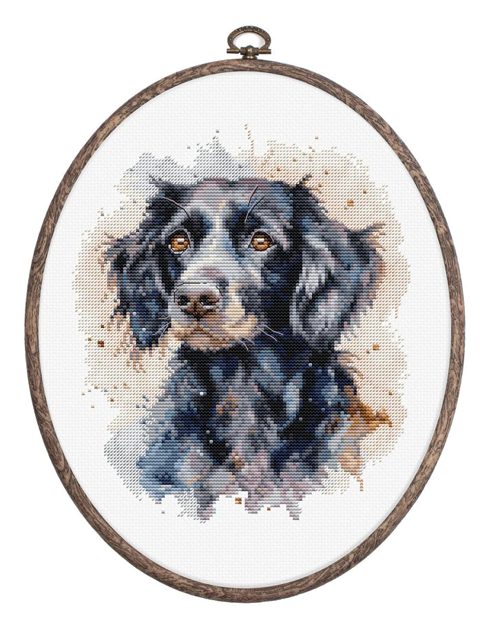 Embroidery kit with frame included Luca-S - BC213 Border Collie