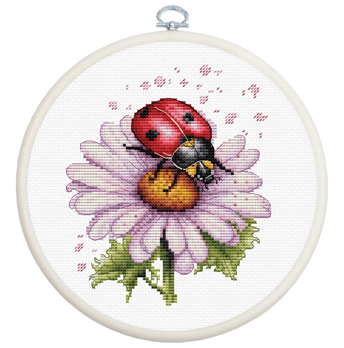 Cross stitch embroidery set with embroidery hoop included - Field Flower, BC231