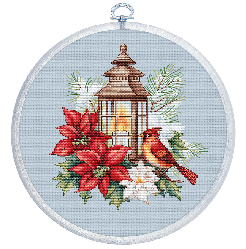 Cross stitch embroidery set with embroidery hoop included Luca-S - Christmas Star, BC233