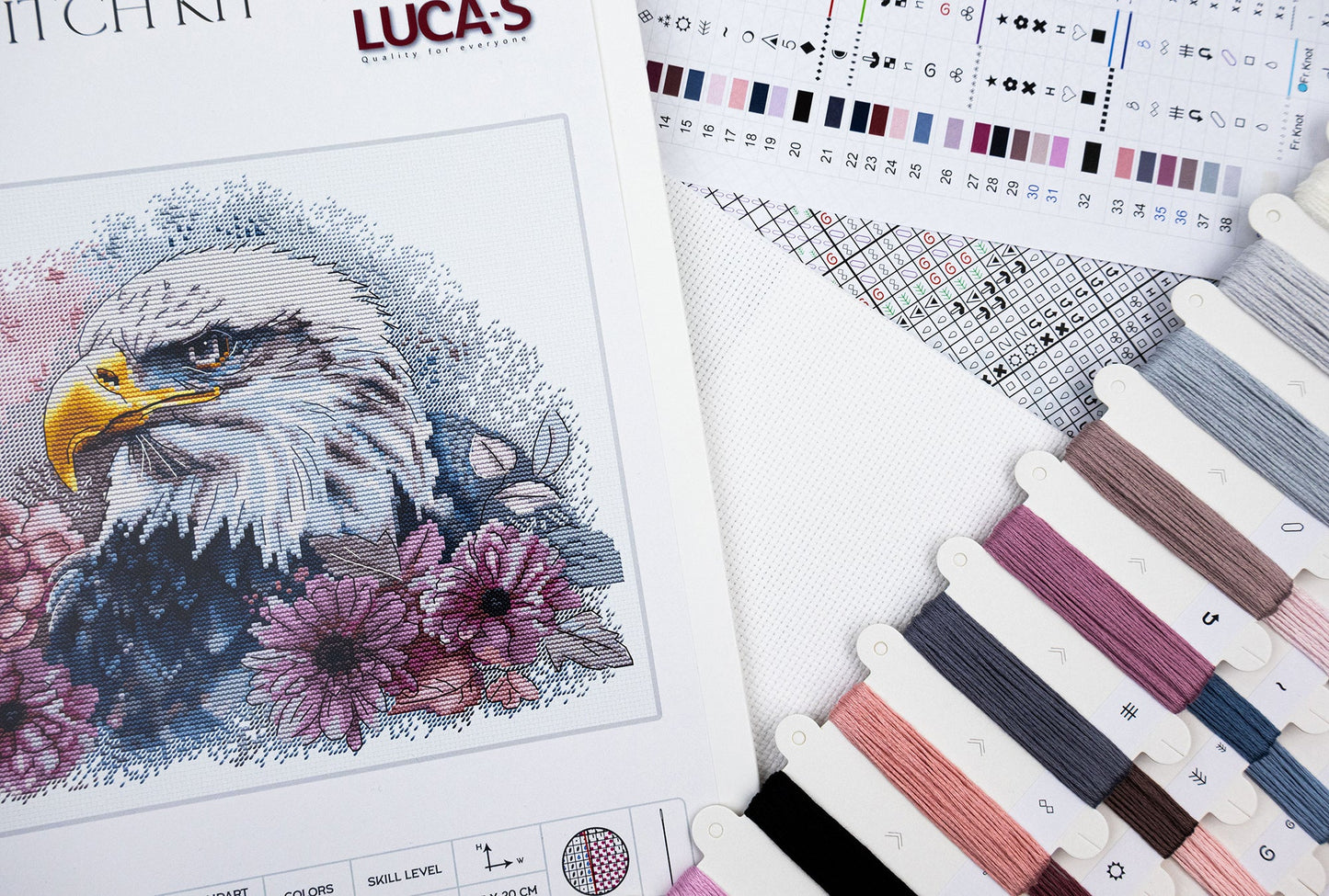 Cross stitch kit Luca-S - Raptor Eagle, BM3021