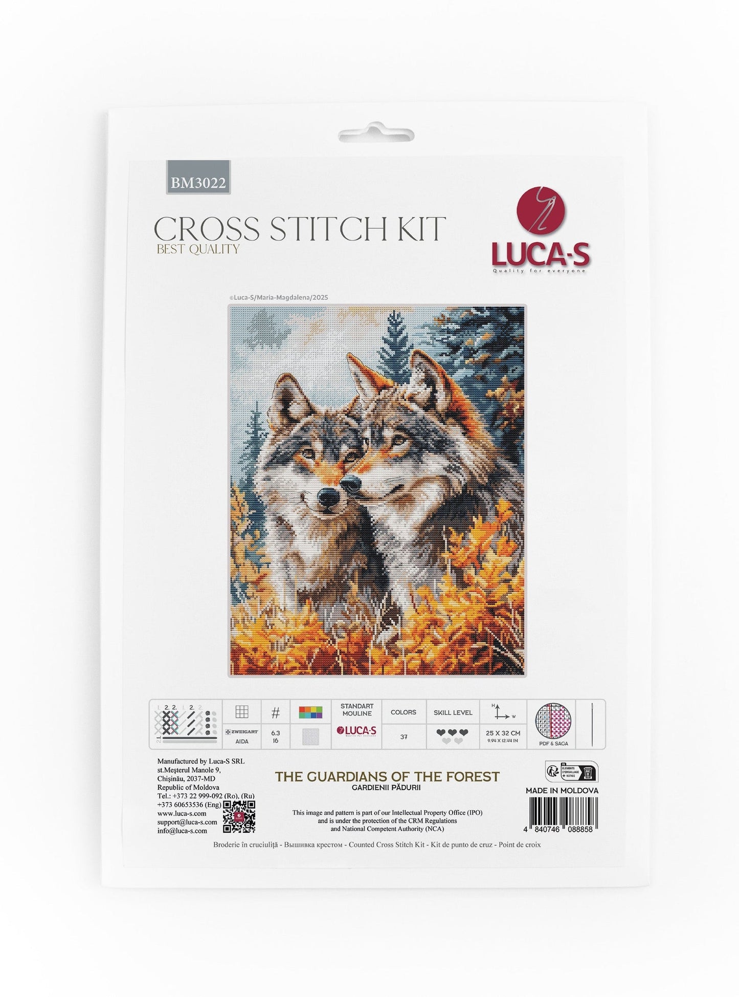 Set de brodat în cruciuliță Luca-S - Gardienii Pădurii, BM3022