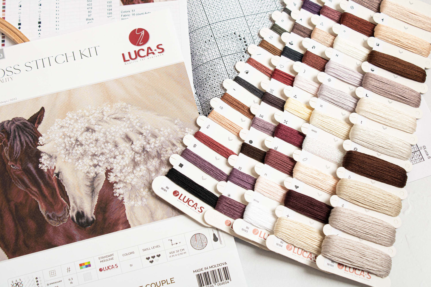 Cross stitch kit Luca-S - BU5010 The perfect couple