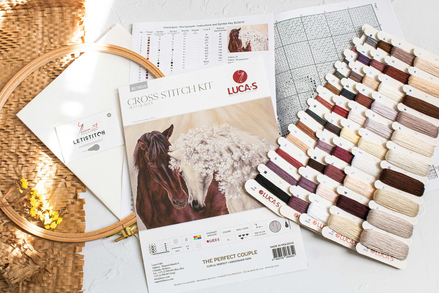 Cross stitch kit Luca-S - BU5010 The perfect couple