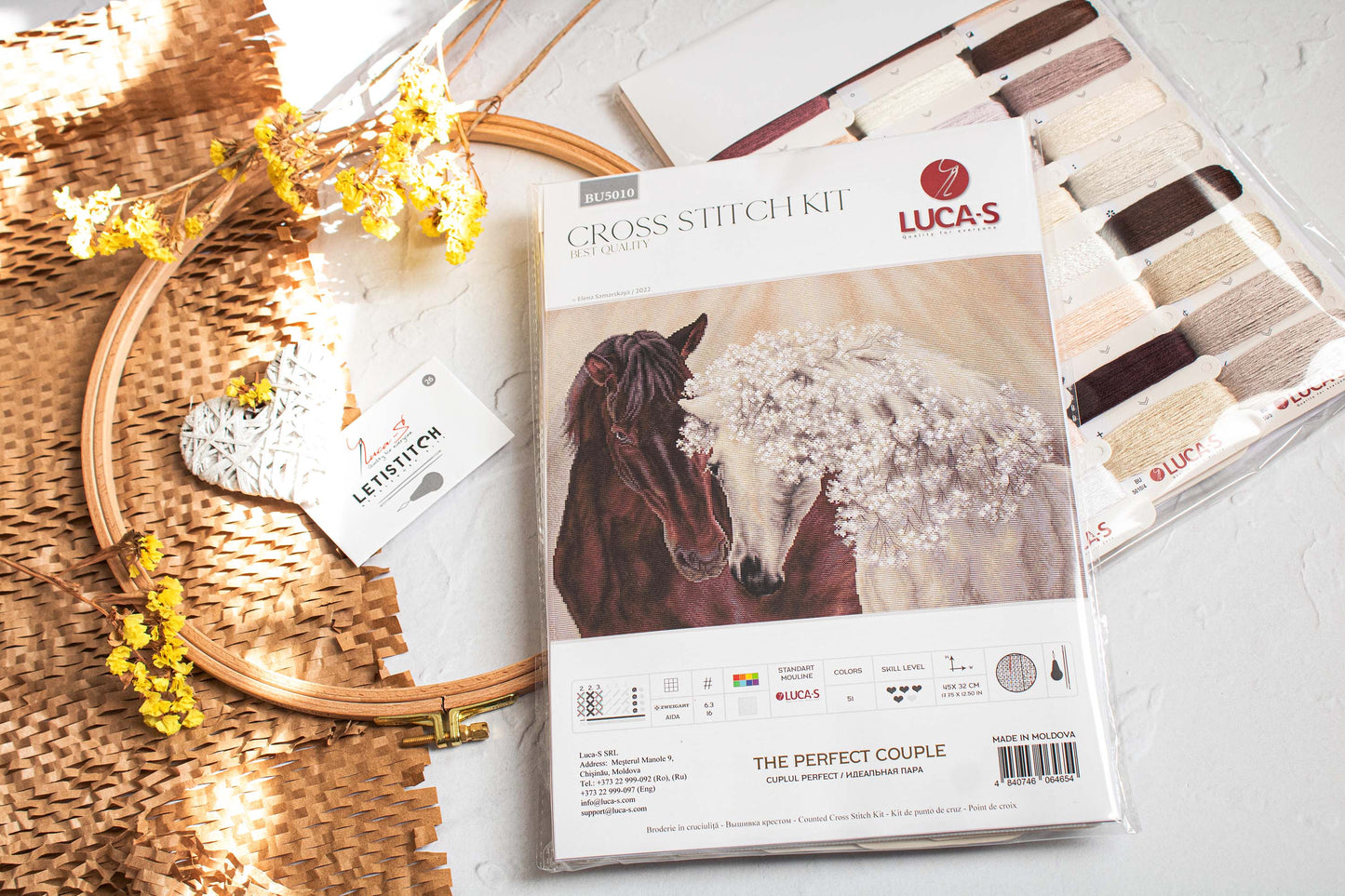 Cross stitch kit Luca-S - BU5010 The perfect couple