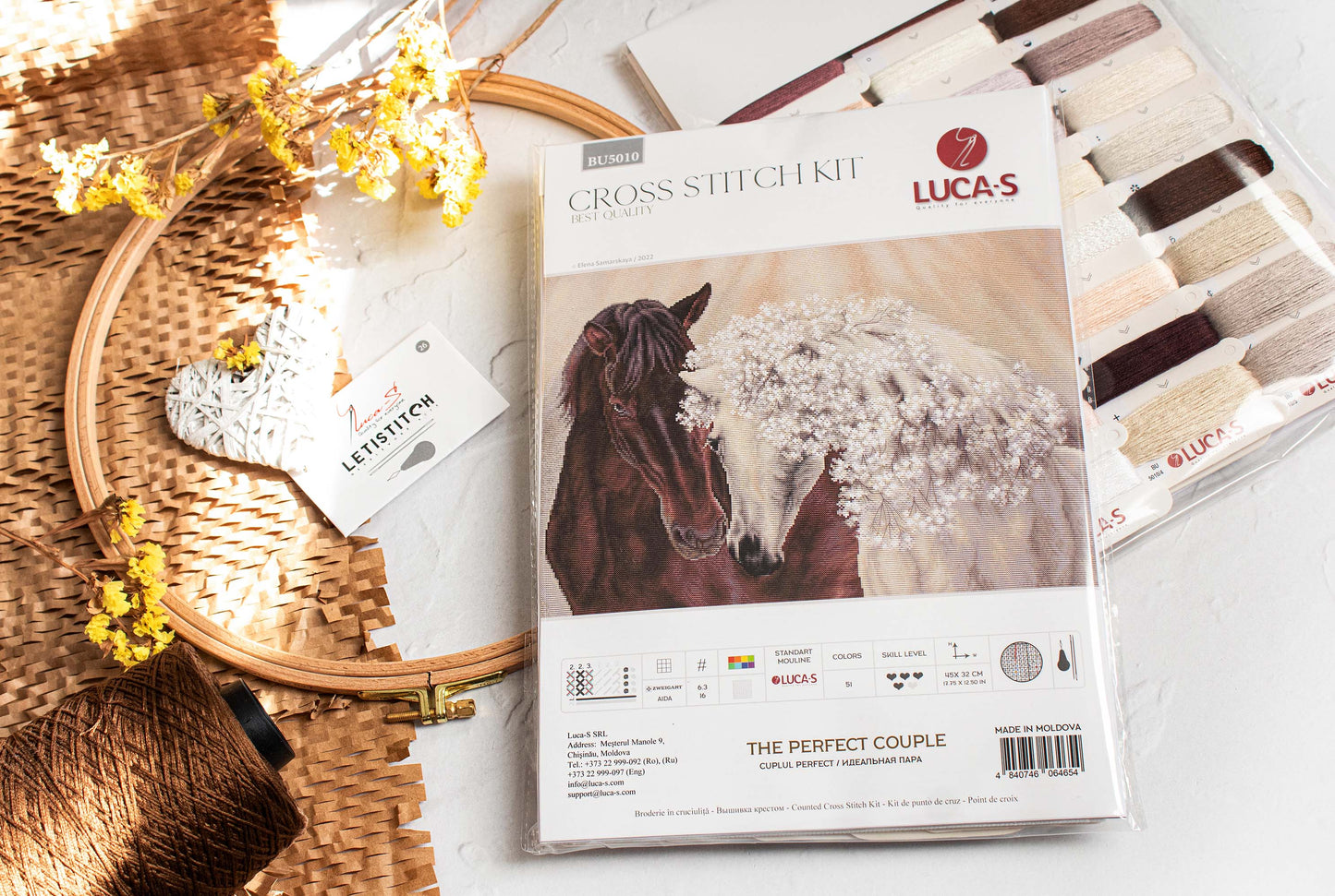 Cross stitch kit Luca-S - BU5010 The perfect couple