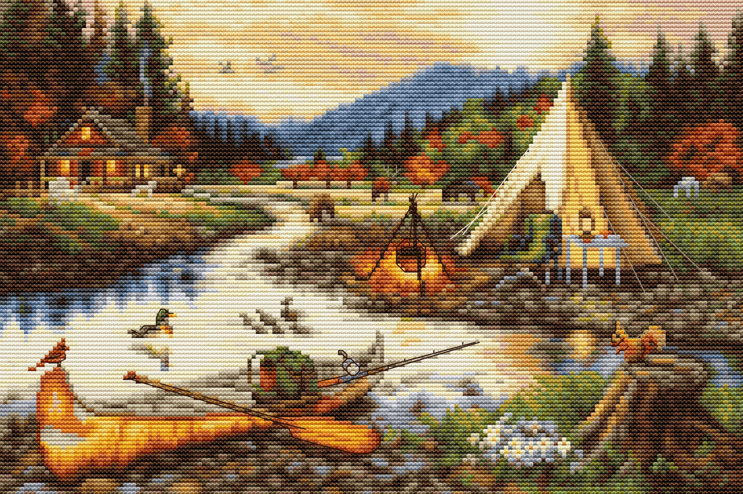 Cross stitch kit - BU5021 Gold Creek