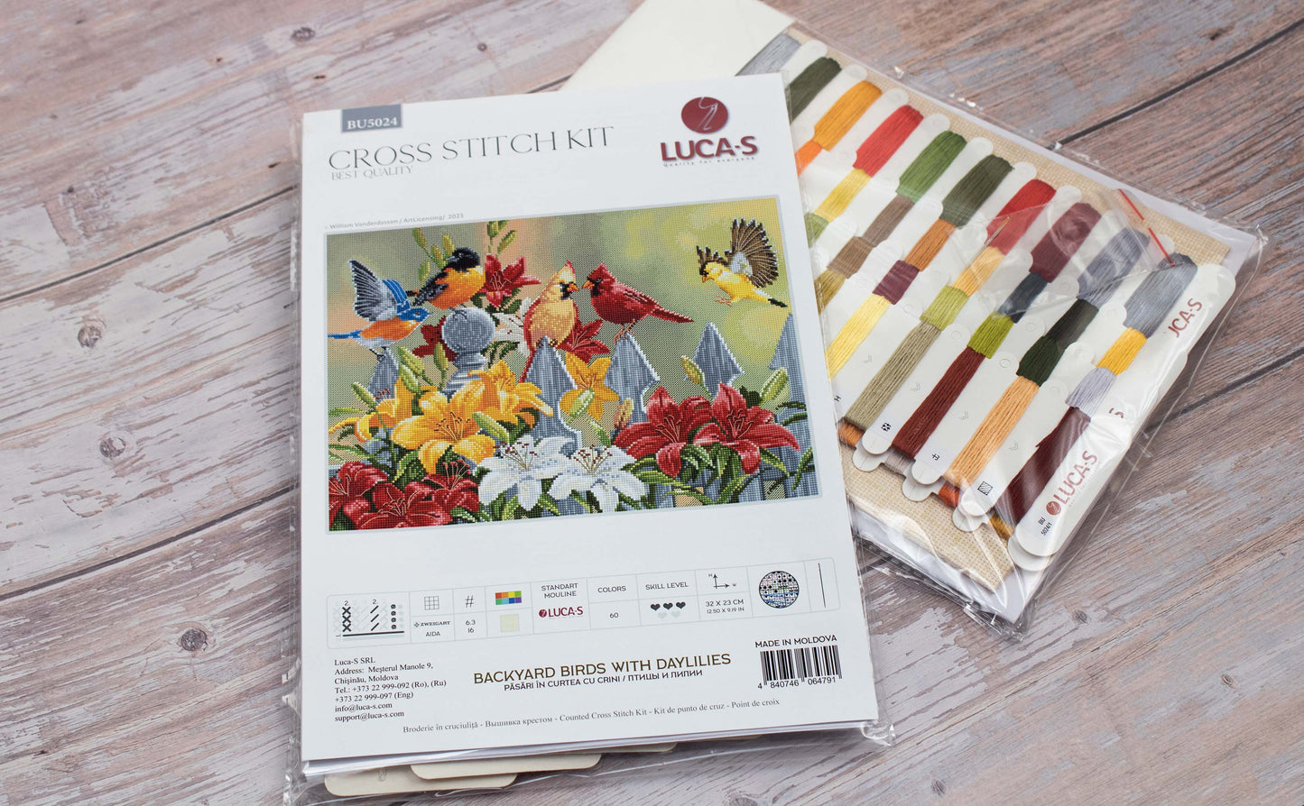 Cross stitch kit - BU5024 Birds in the Lily Yard