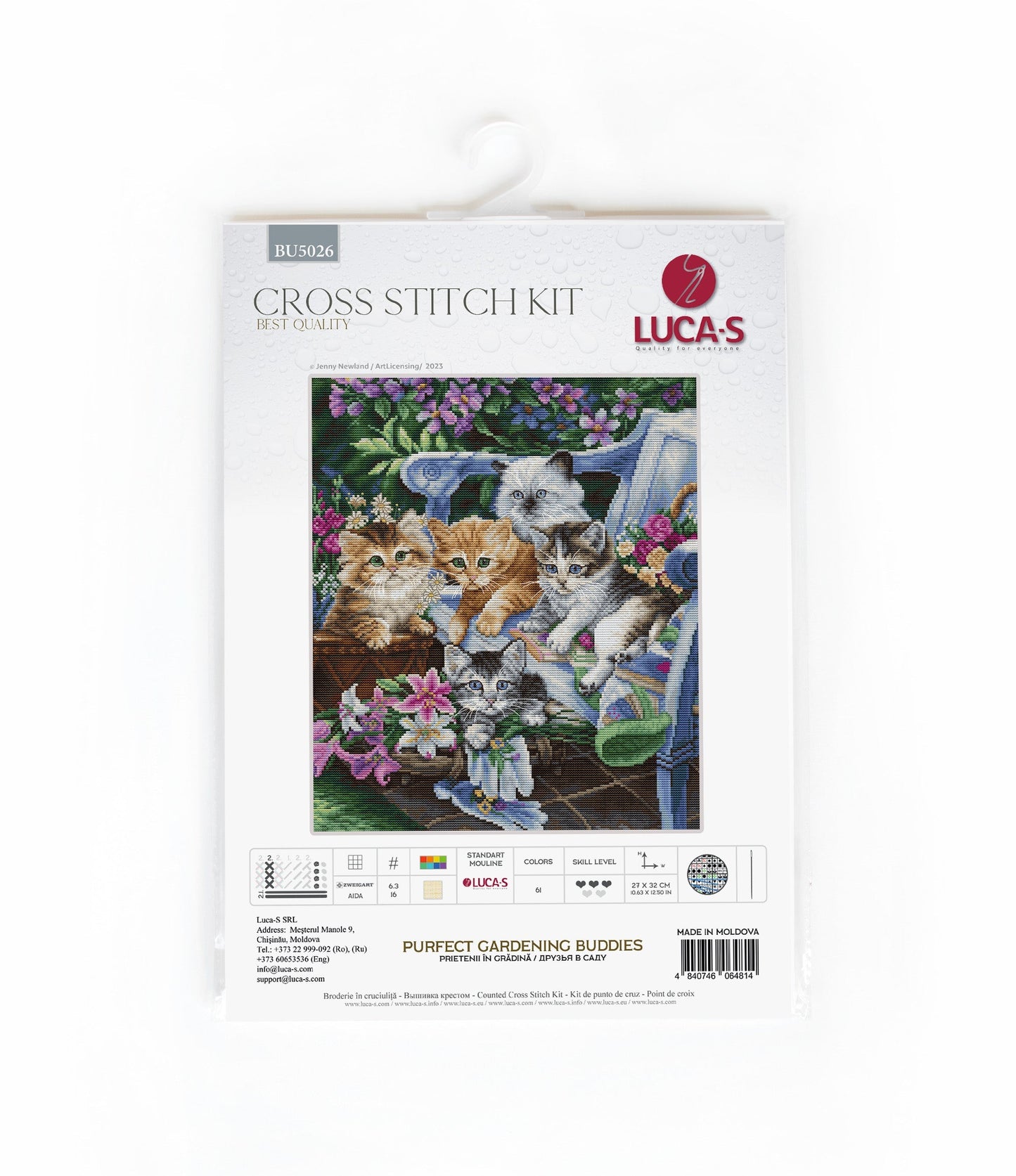 Cross stitch kit - BU5026 Friends in the garden