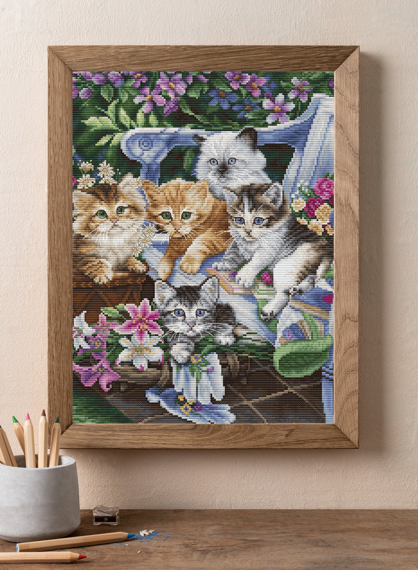 Cross stitch kit - BU5026 Friends in the garden
