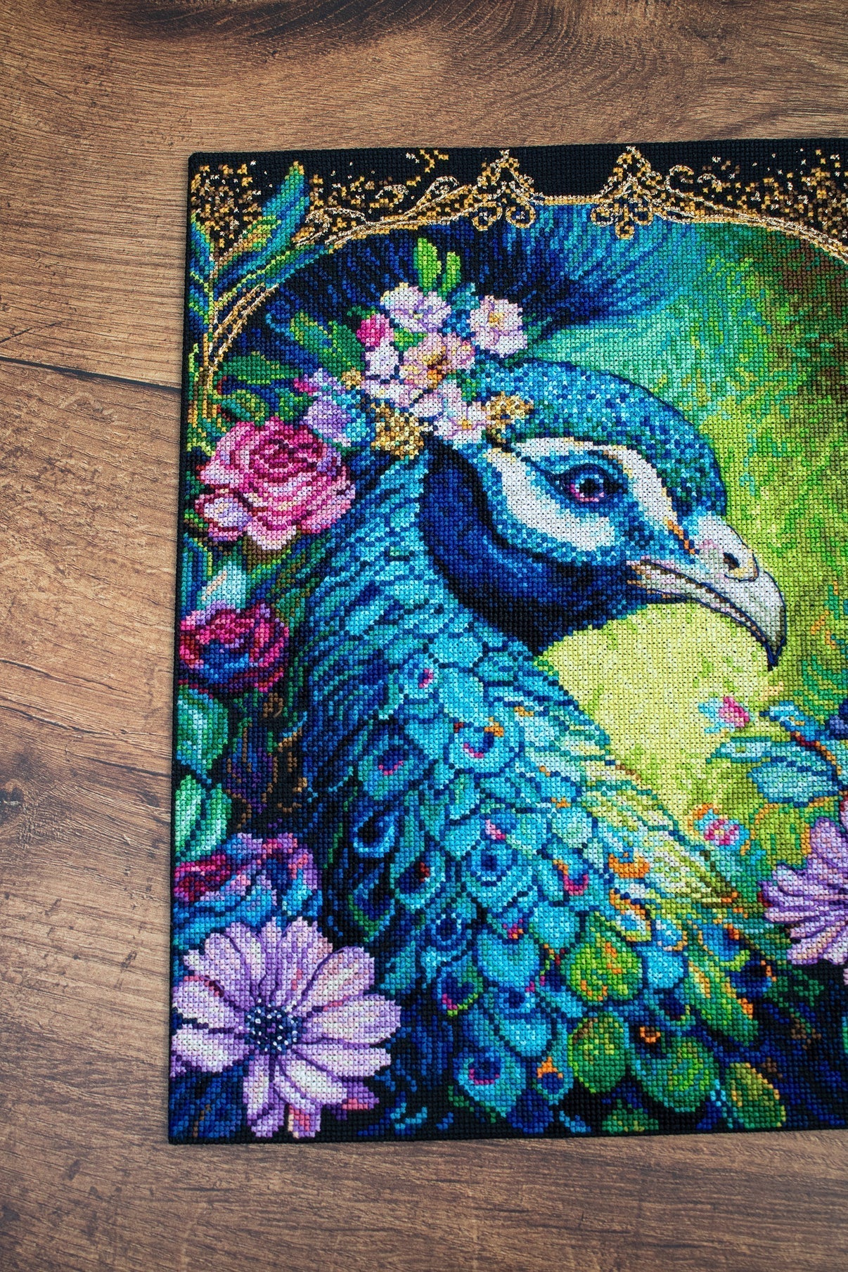 Cross stitch kit Luca-S - Blue Peacock, BU5035
