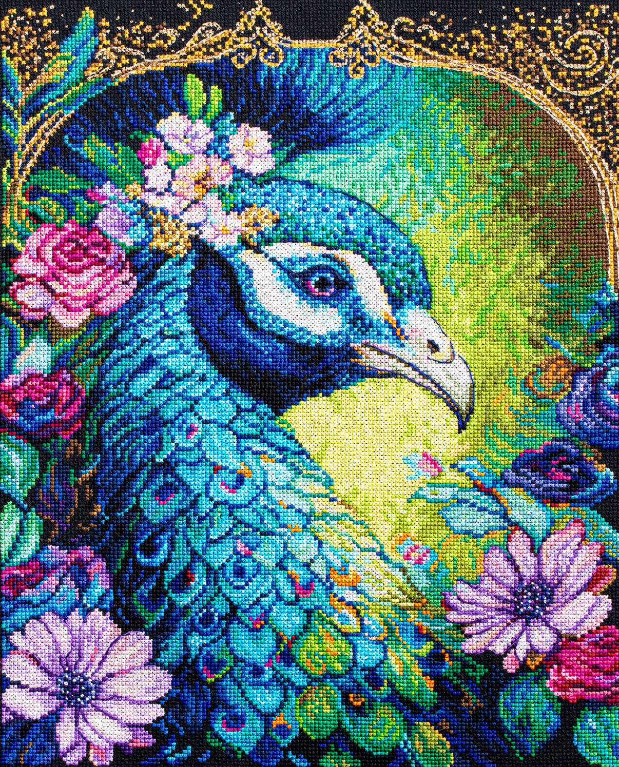 Cross stitch kit Luca-S - Blue Peacock, BU5035