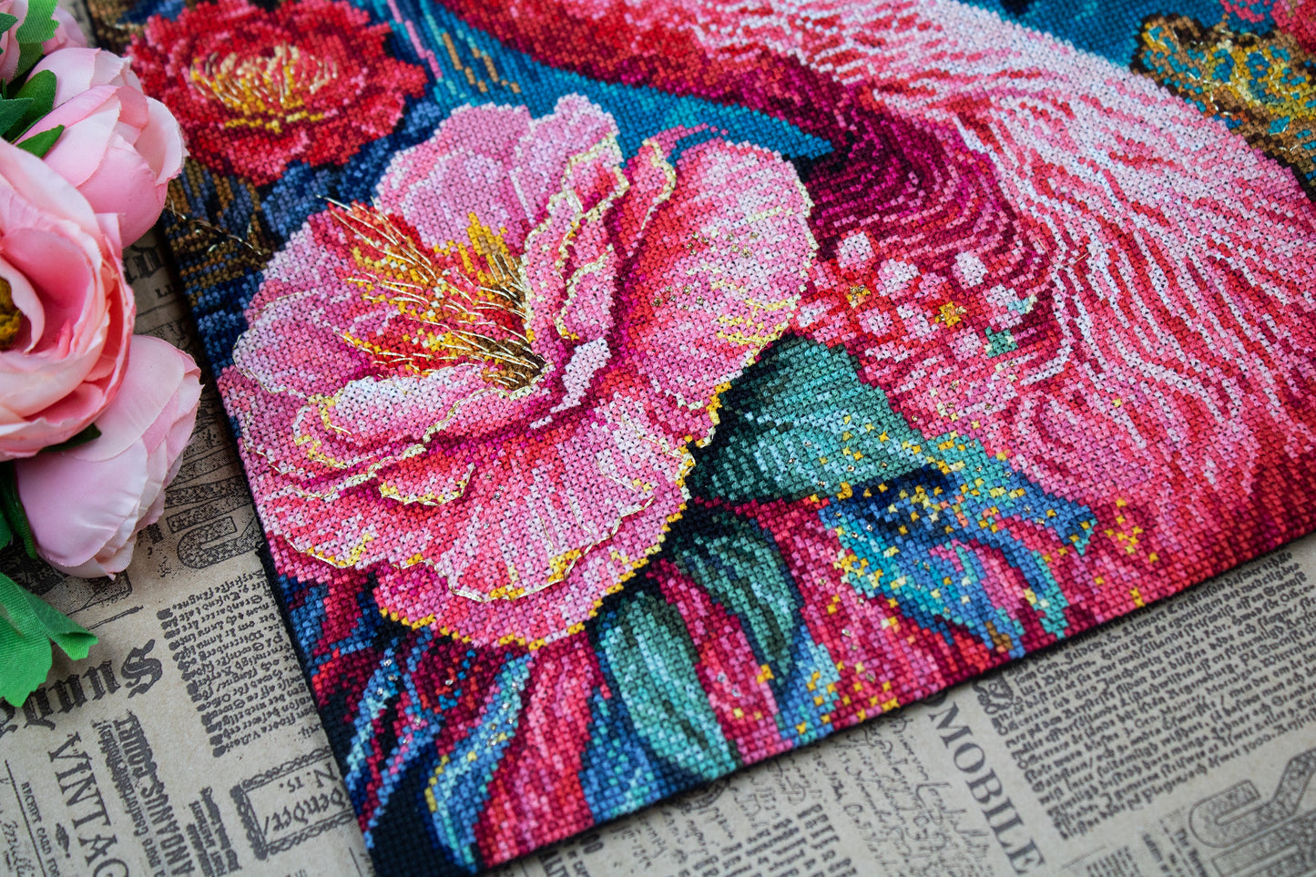 Cross stitch kit Luca-S - Flamingo, BU5036
