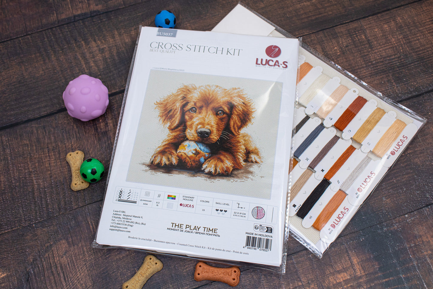 Set de brodat în cruciuliță Luca-S - Moment de joacă, BU5037