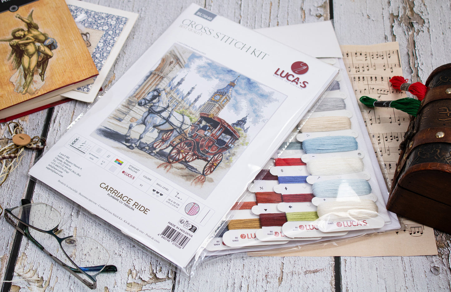 Cross stitch kit Luca-S - Carriage Ride, BU5040