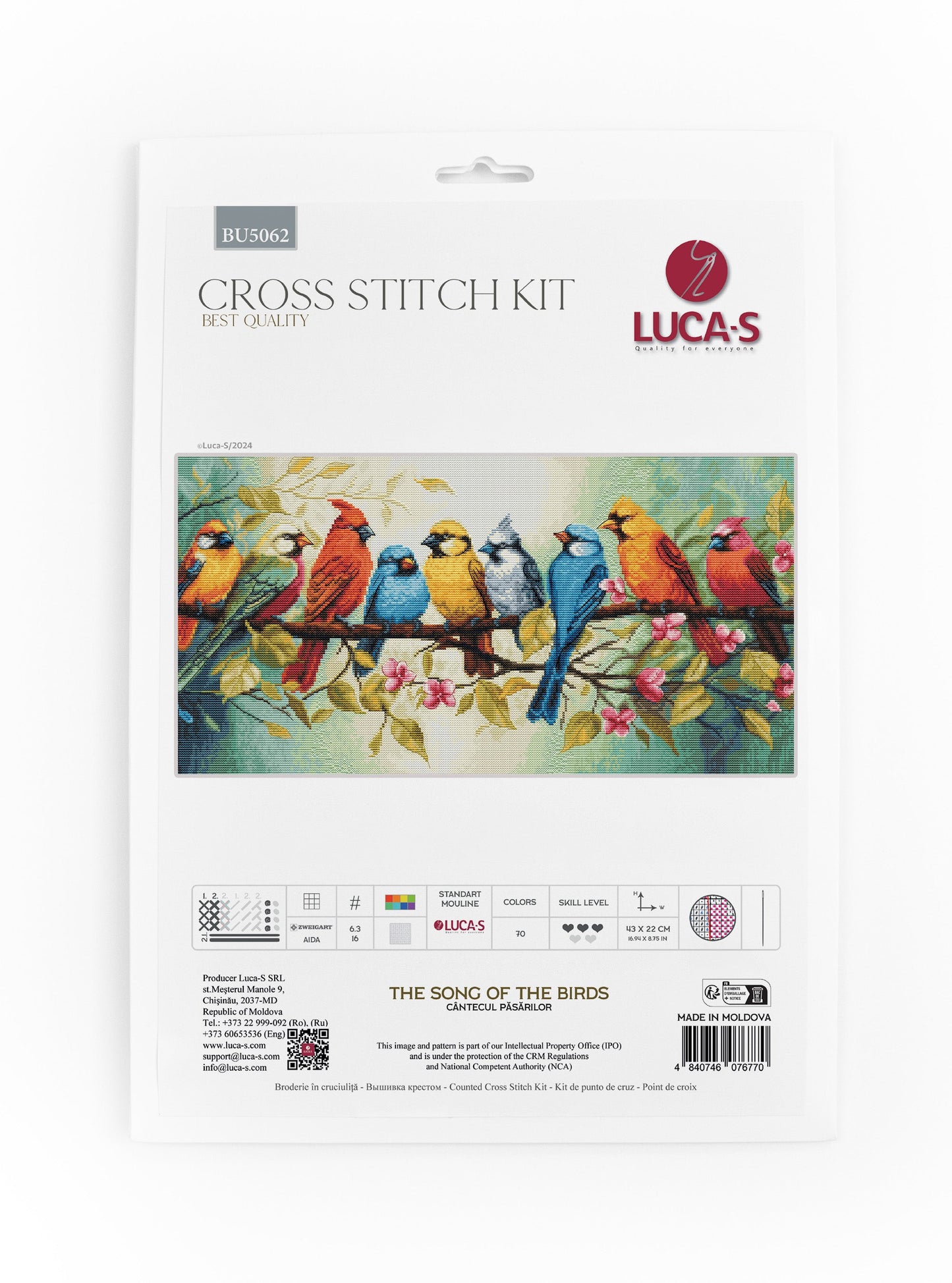 Cross stitch kit Luca-S - Birdsong, BU5062