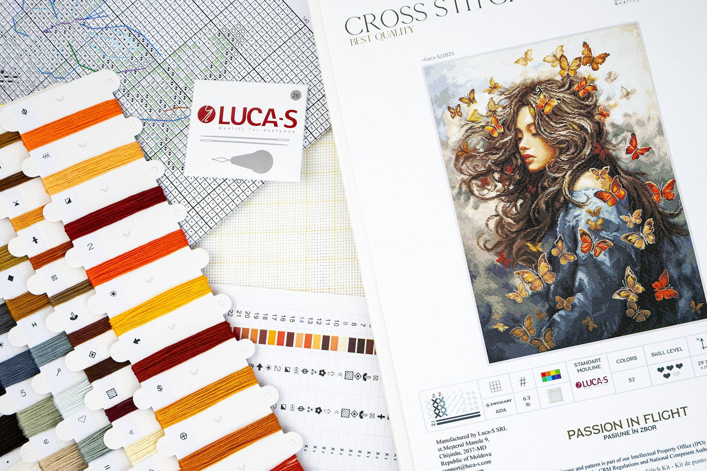 Set de brodat în cruciuliță Luca-S - Pasiune în Zbor, BU5085
