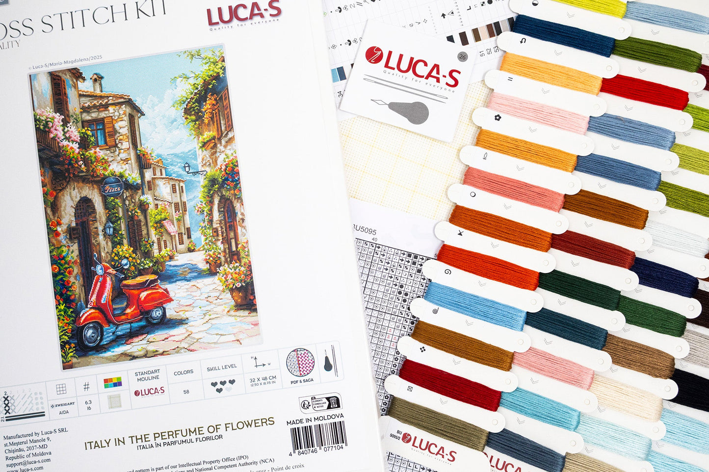 Set de brodat în cruciuliță Luca-S - Italia în Parfumul Florilor, BU5095