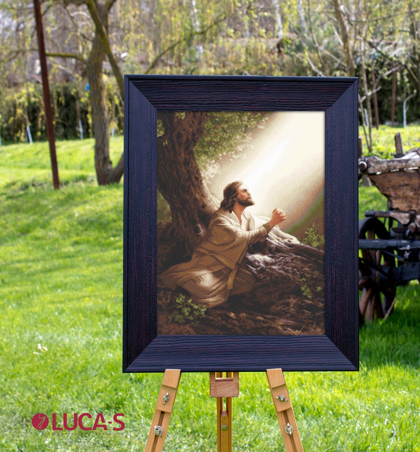 Set de brodat în cruciuliță GOLD - B618 Iisus Hristos