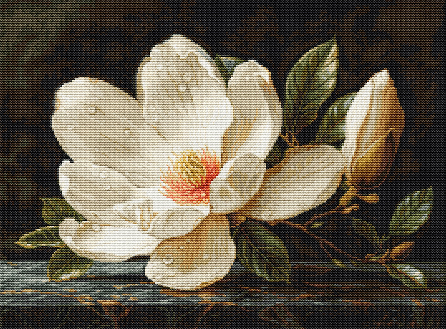 Luca-S GOLD gobelin embroidery set - Magnolia Dew, G713
