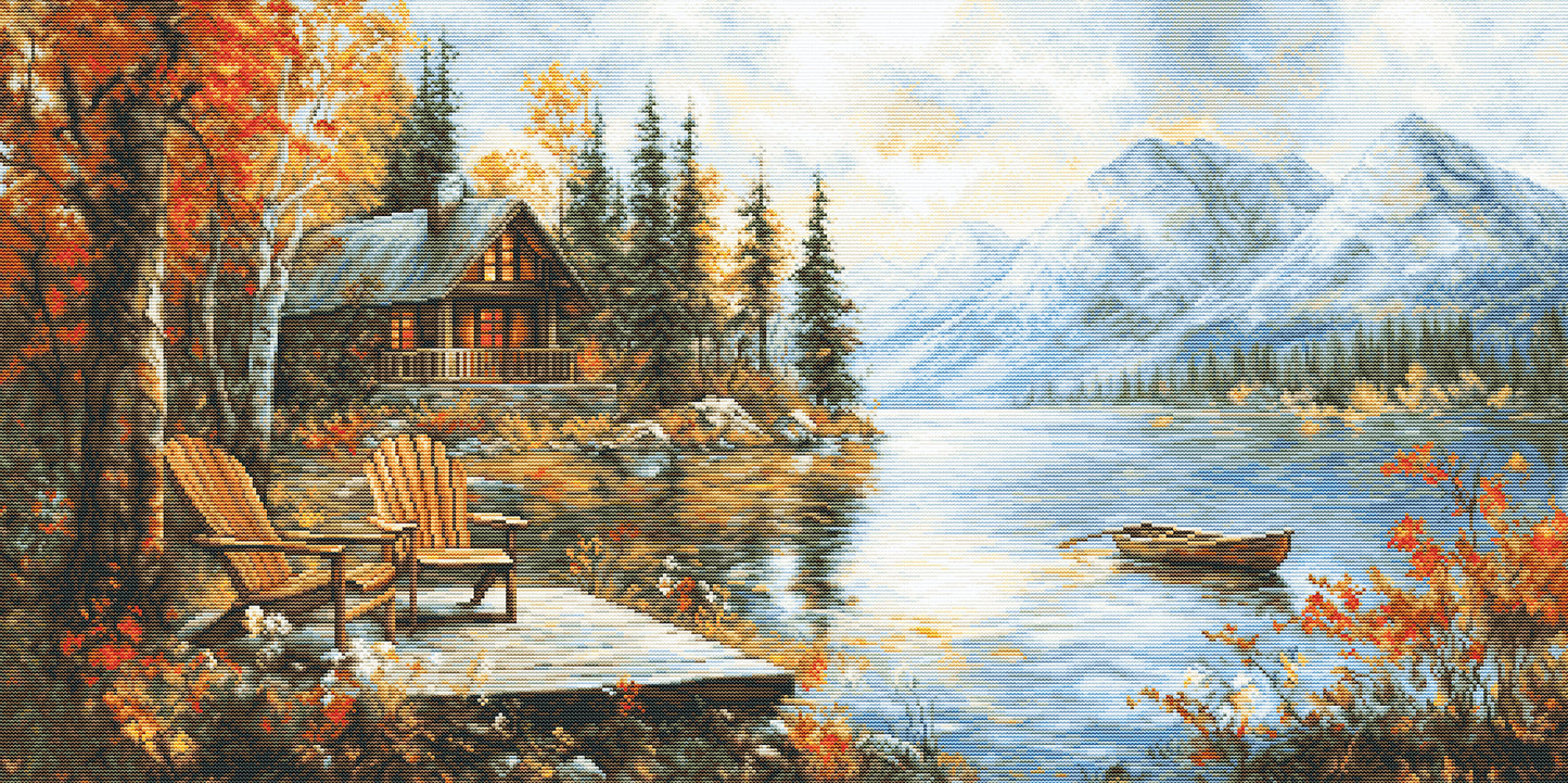 Luca-S GOLD cross stitch embroidery set - Echoes of a Golden Season, G716