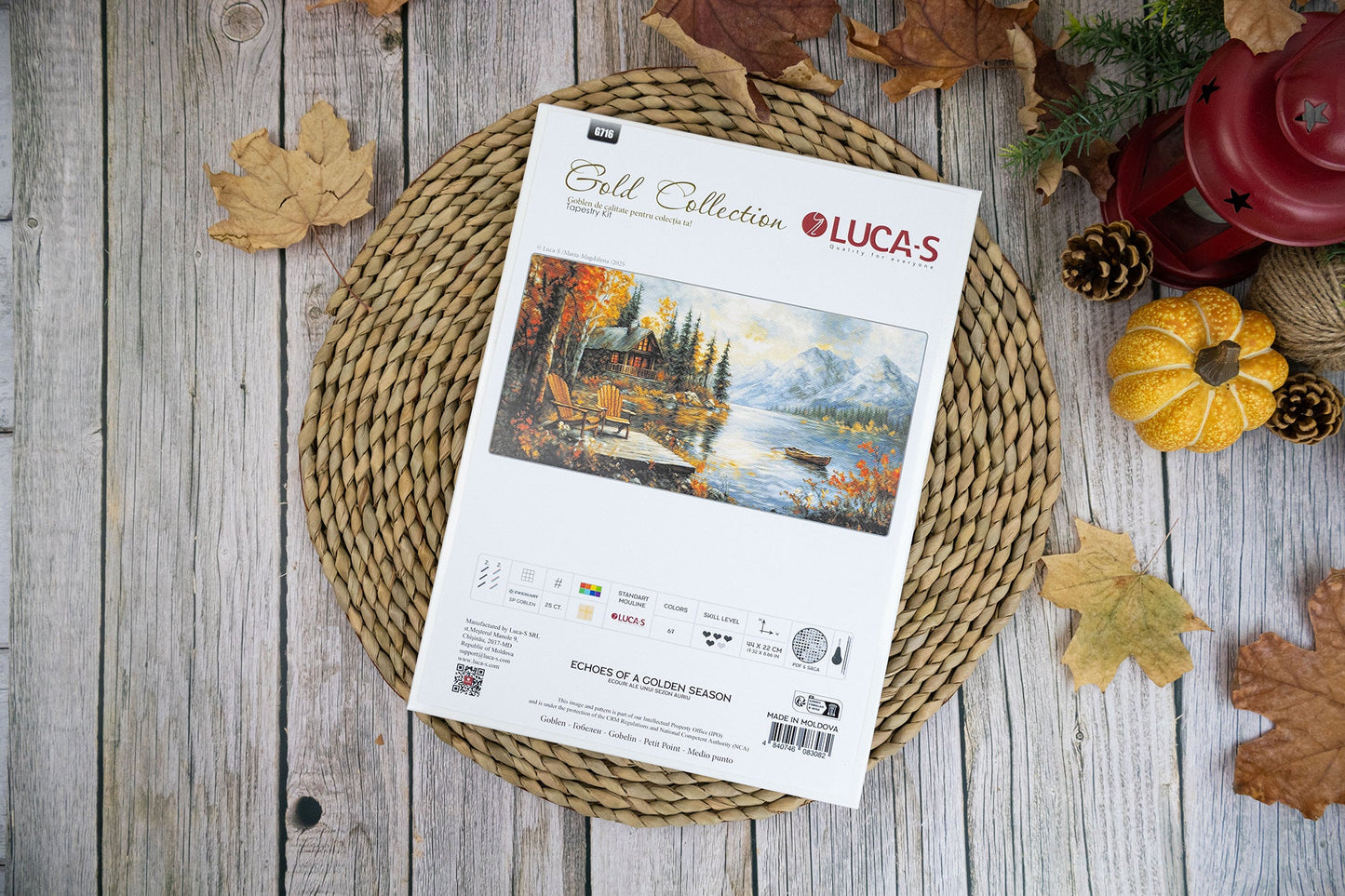 Luca-S GOLD cross stitch embroidery set - Echoes of a Golden Season, G716