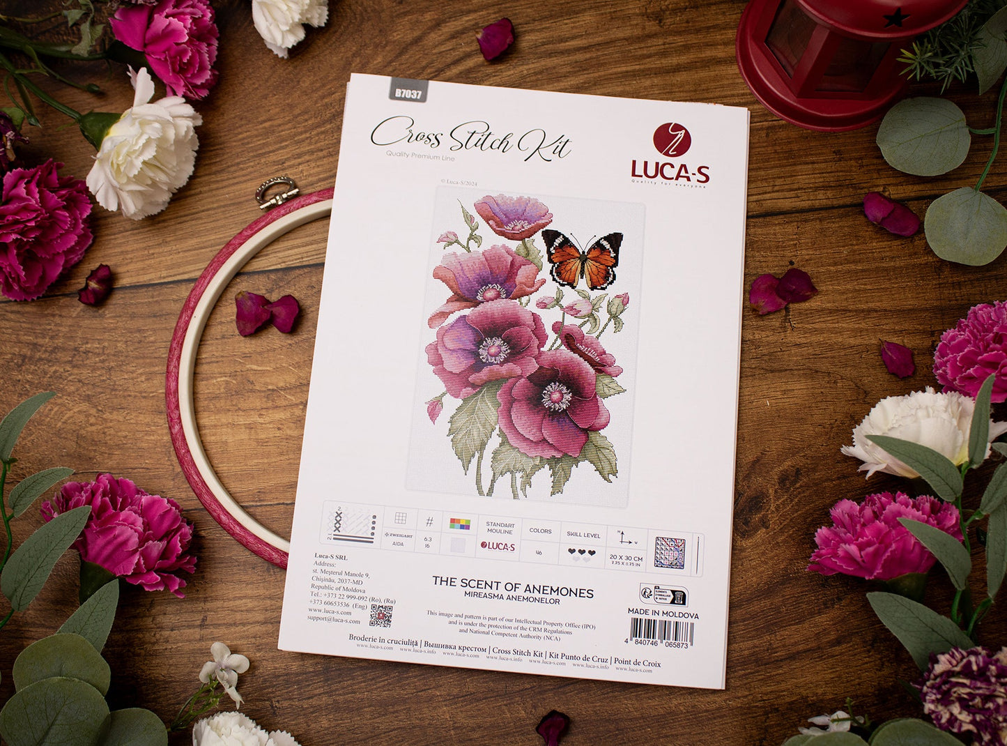 Set de brodat în cruciuliță Luca-S - Mireasma Anemonelor, B7037