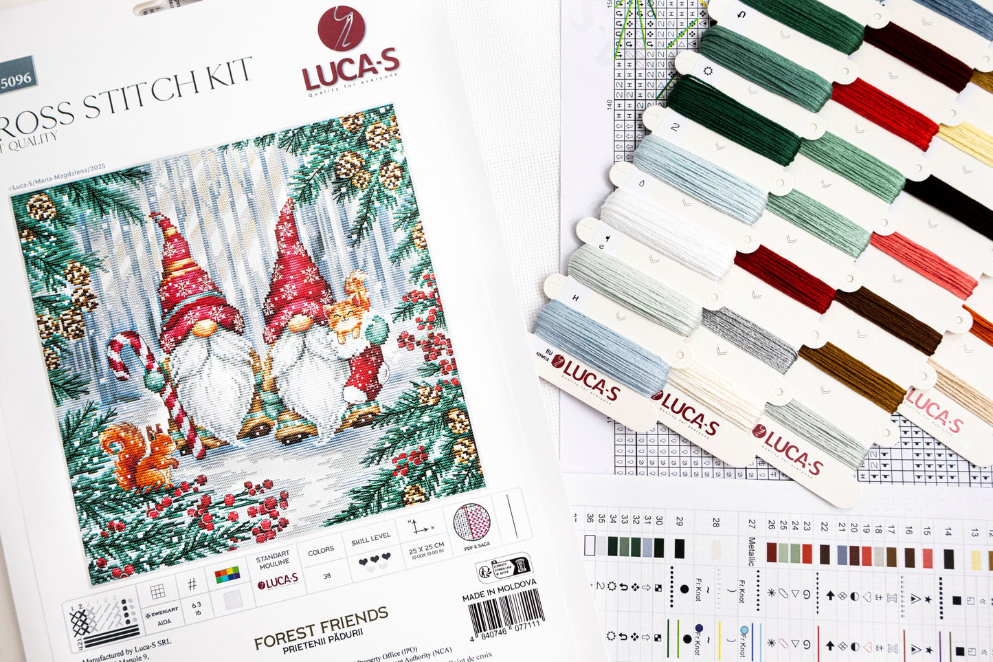 Set de brodat în cruciuliță Luca-S - Prietenii Pădurii , BU5096
