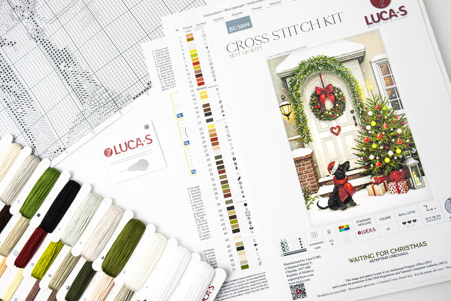 Set de brodat în cruciuliță Luca-S - Așteptînd Crăciunul, BU5099