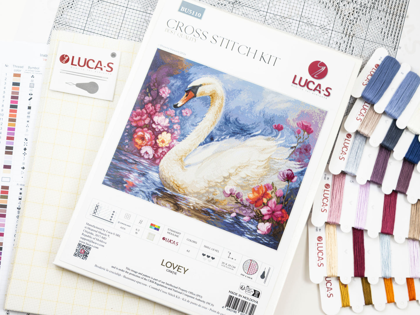 Set de brodat în cruciuliță Luca-S - BU5110 Grație