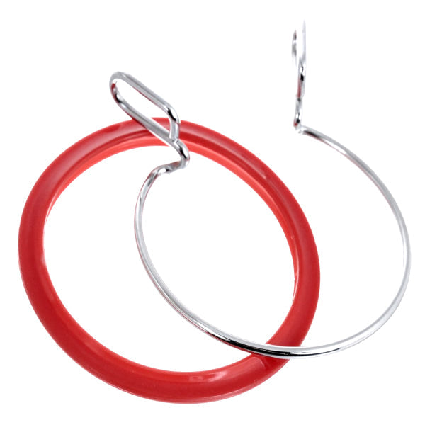Cerc pentru Broderie Rotund de Culoarea Roșie din Metal, 160-3