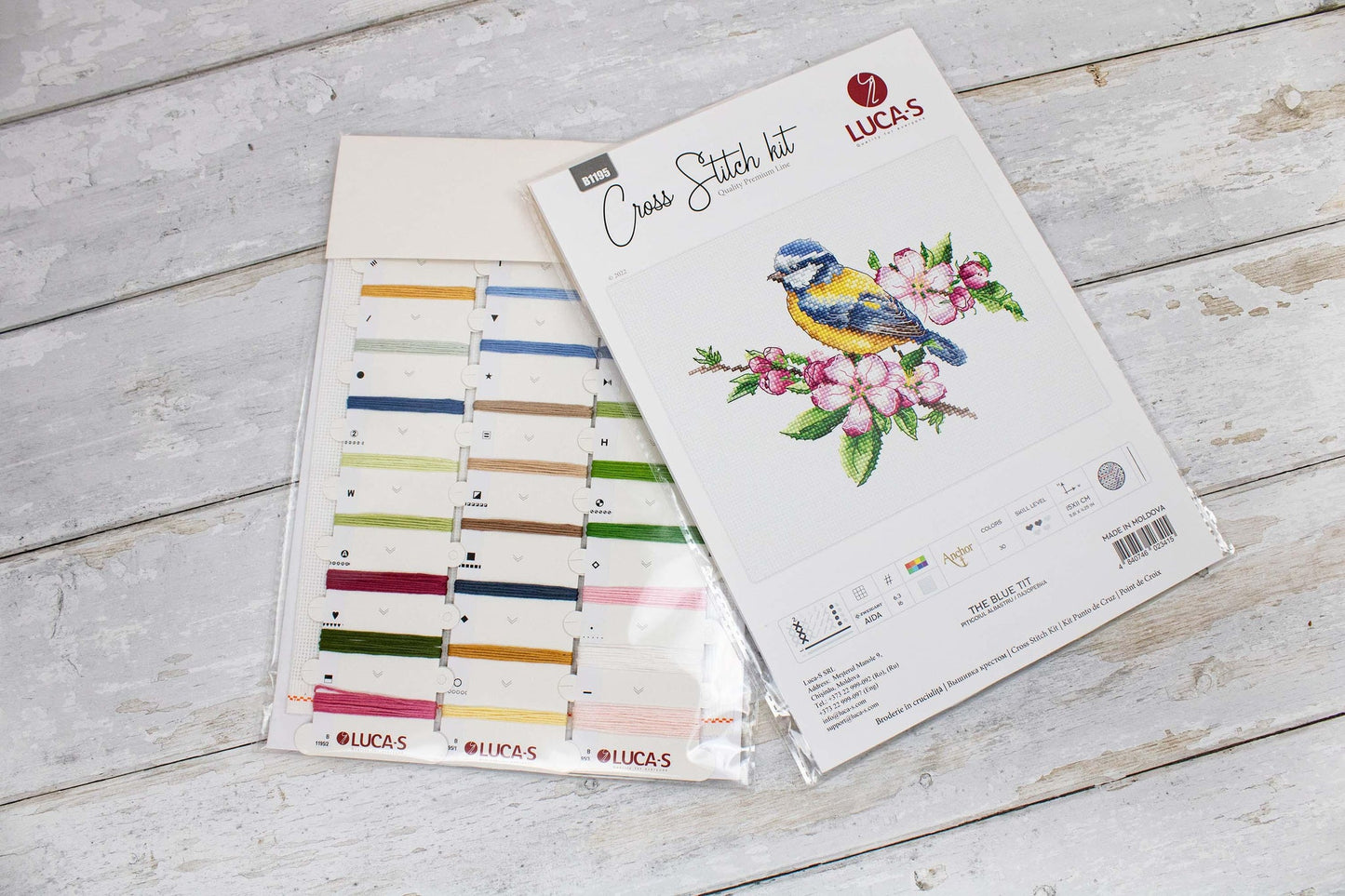 Set de brotat în cruciuliță Luca-S - Pițigoiul albastru B1195