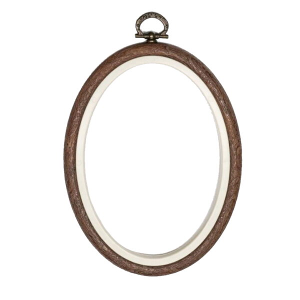 Cerc pentru Broderie Oval de Culoarea Maro, Flexibil, 230-7