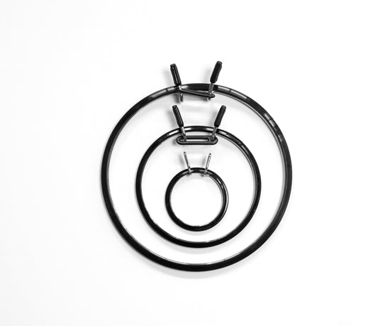 Cerc pentru Broderie Rotund de Culoarea Roșie din Metal, 160-3