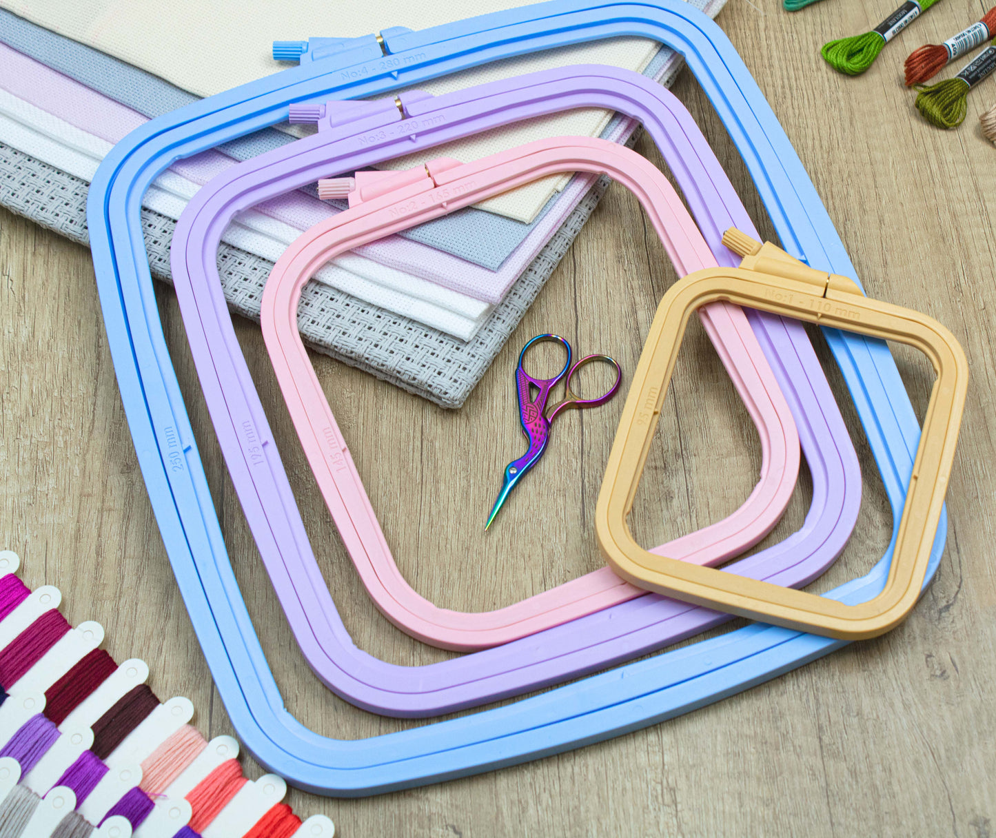Cerc de plastic patrat Nurge 250*280 mm, 300-4 Pink