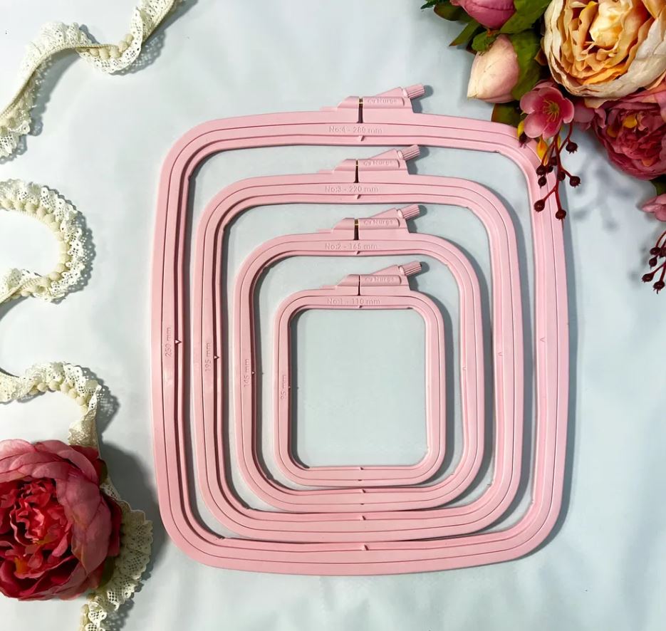 Cerc de plastic patrat Nurge 250*280 mm, 300-4 Pink