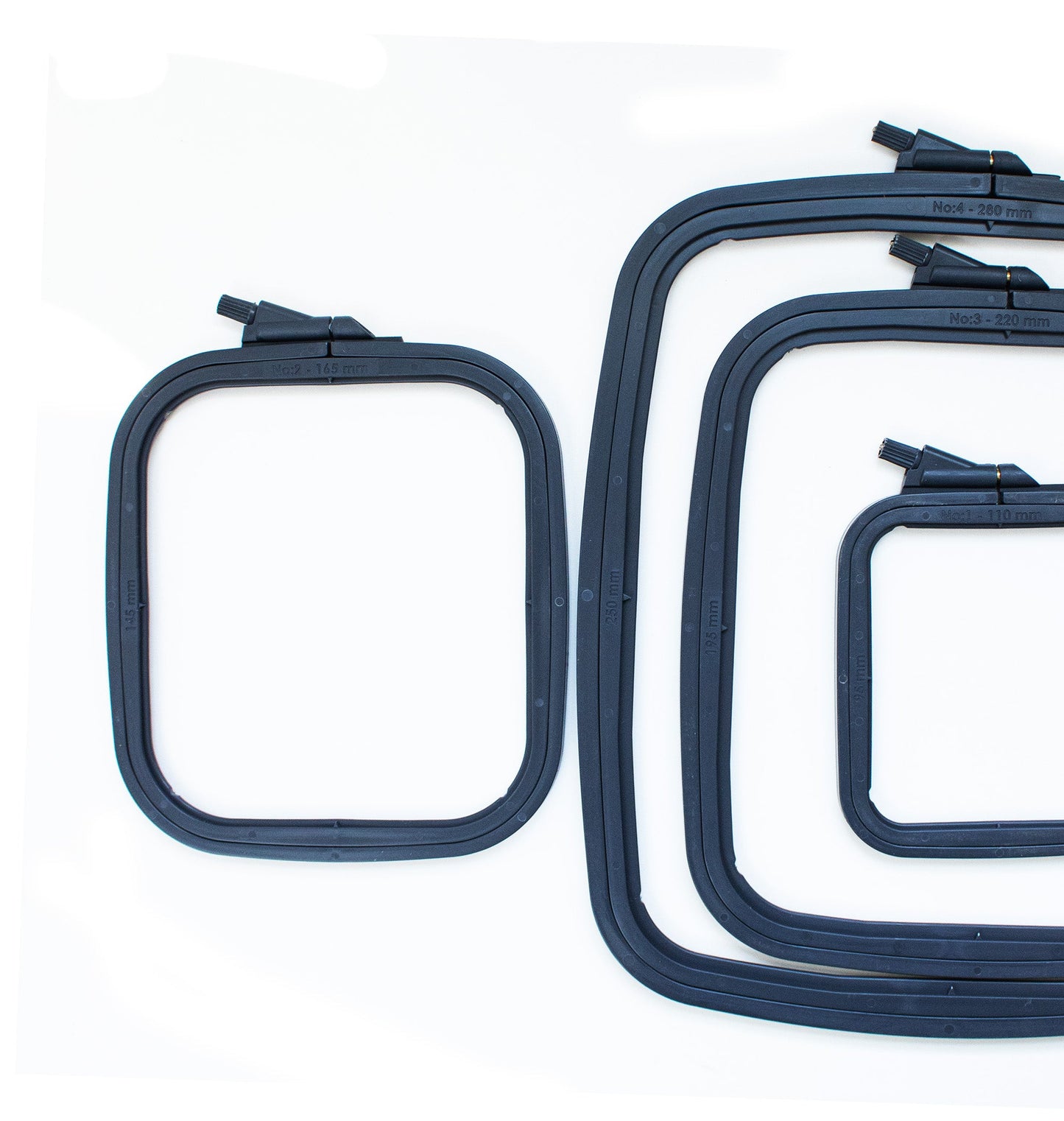 Cerc pentru Broderie Pătrat de Culoarea Verde din Plastic, 300-4