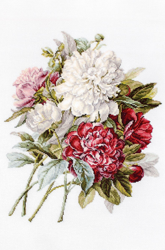 Cross stitch kit Luca-S - B2355 Peonies