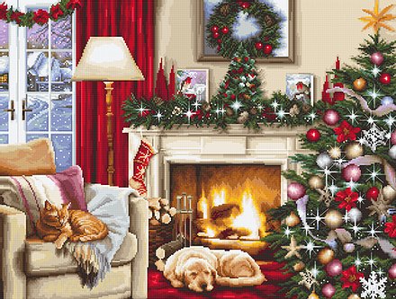 Cross stitch kit Luca-S - B591 Christmas interior
