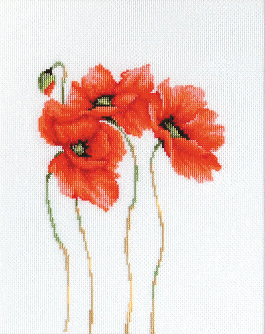 Cross stitch kit Luca-S - B2224 Poppies