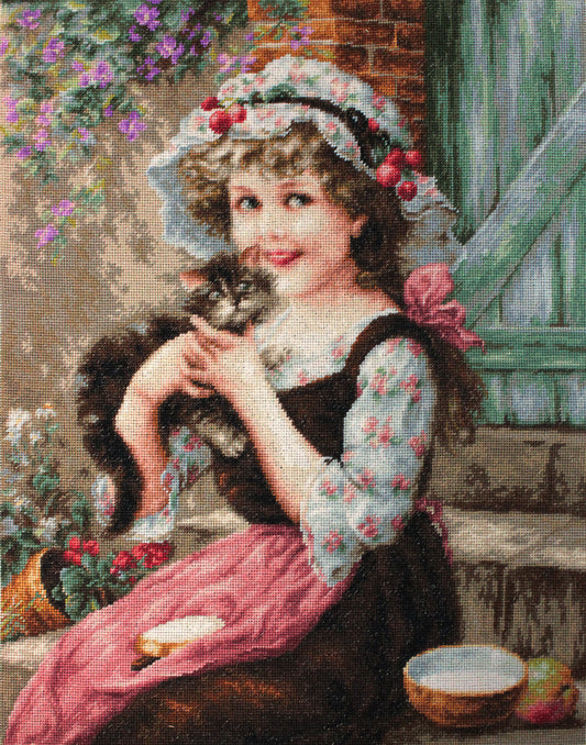 Luca-S Cross Stitch Kit - Kitten, G538
