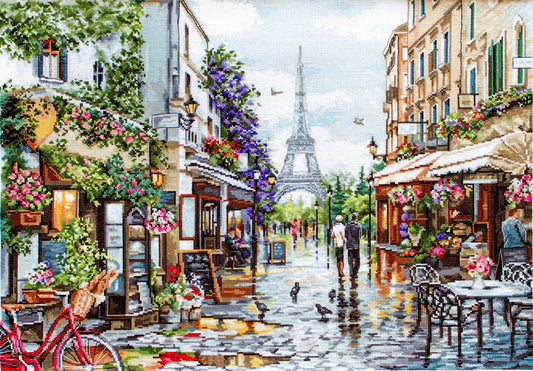 Cross stitch kit Luca-S - B2365 Paris in flowers
