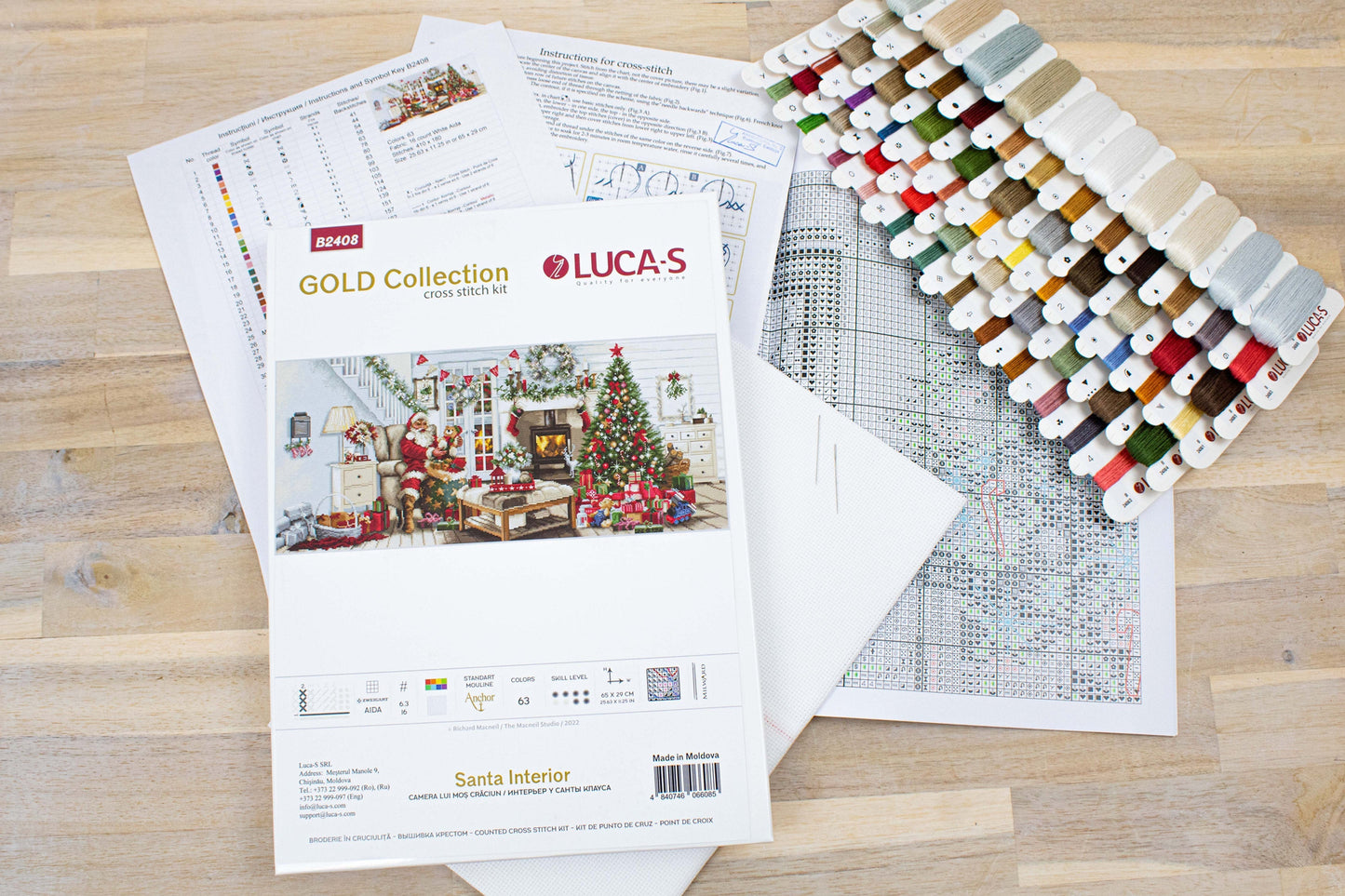 Cross stitch kit Luca-S GOLD - B2408 Santa's Room