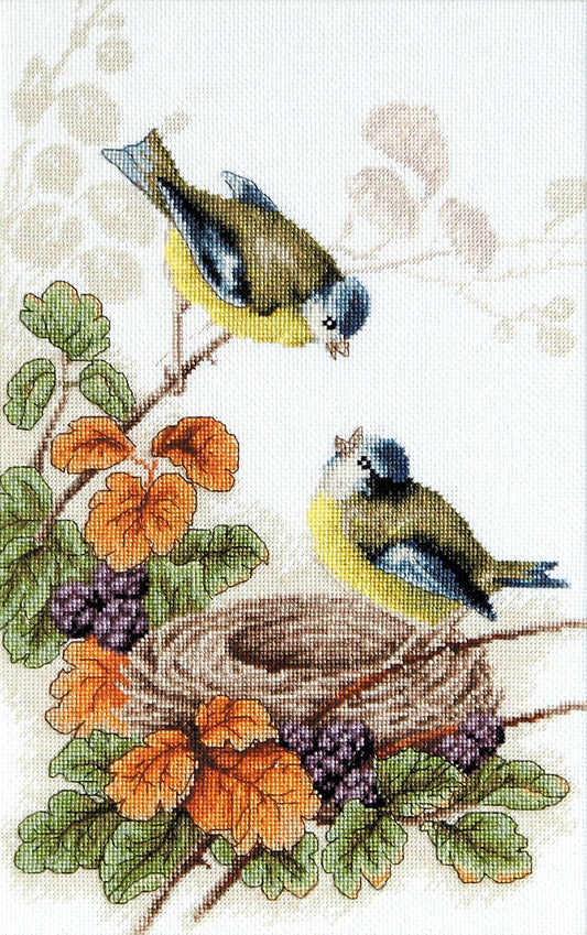 Cross stitch kit Luca-S - B215 Birds in the nest