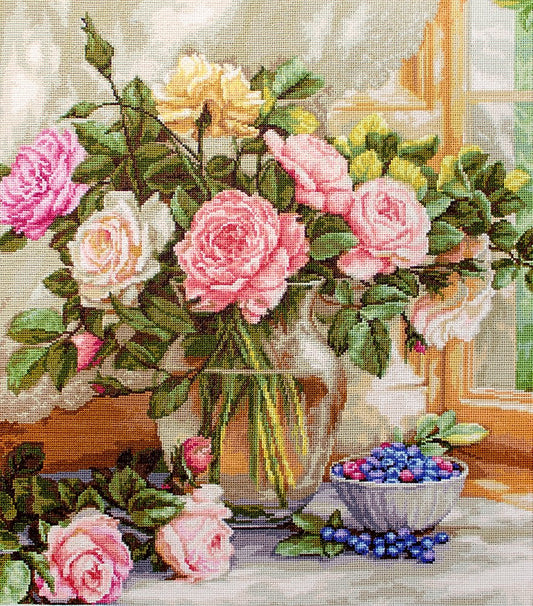 Cross stitch kit Luca-S - B588 Static Nature with blueberries